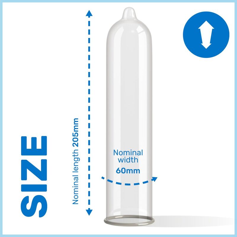 Preservativi King Size Pasante — 205 mm, 12 Unità