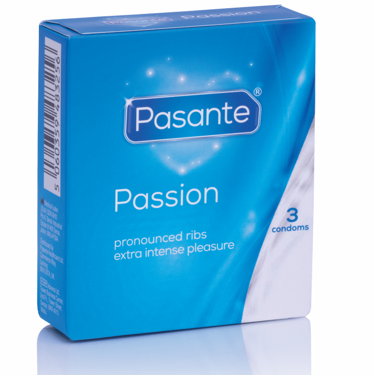 Preservativi Punteggiati Pasante Ribbed Passion — 3 Unità