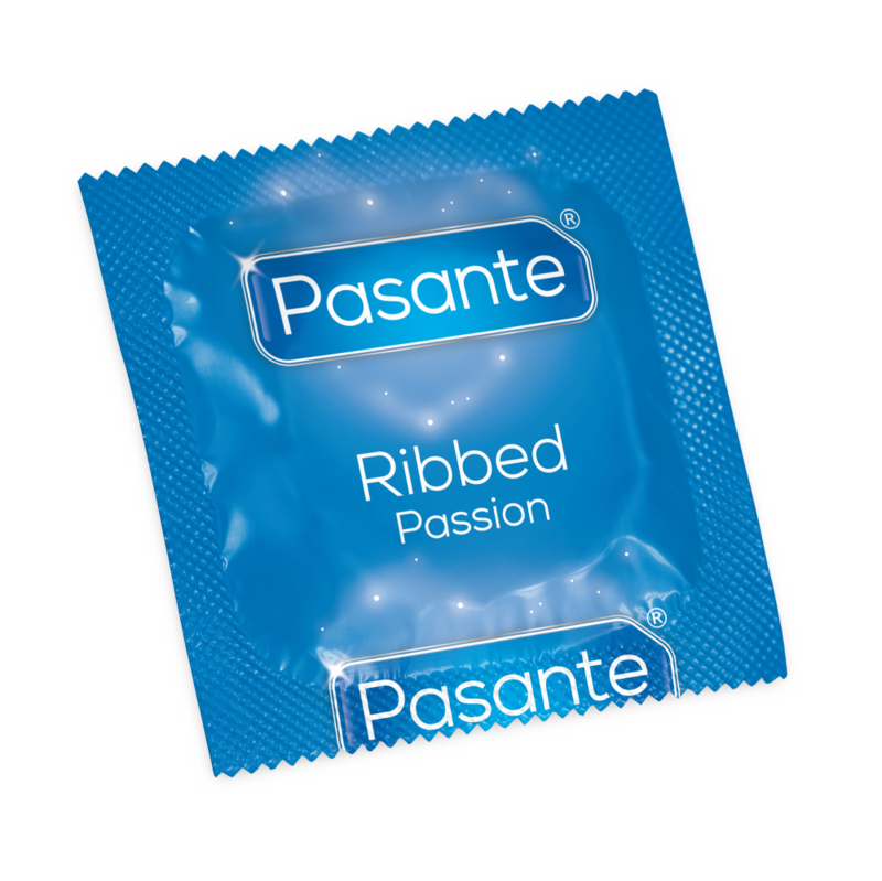 Preservativi Punteggiati Pasante Ribbed Passion — 3 Unità
