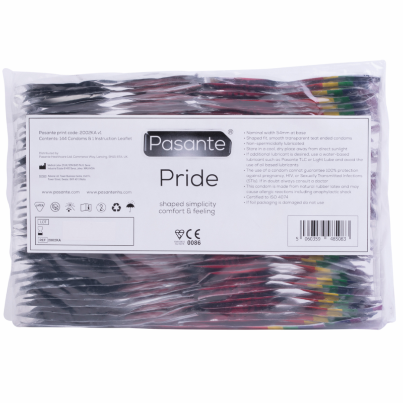 Preservativi Pasante Pride — Formato 144 Pack, 54 mm