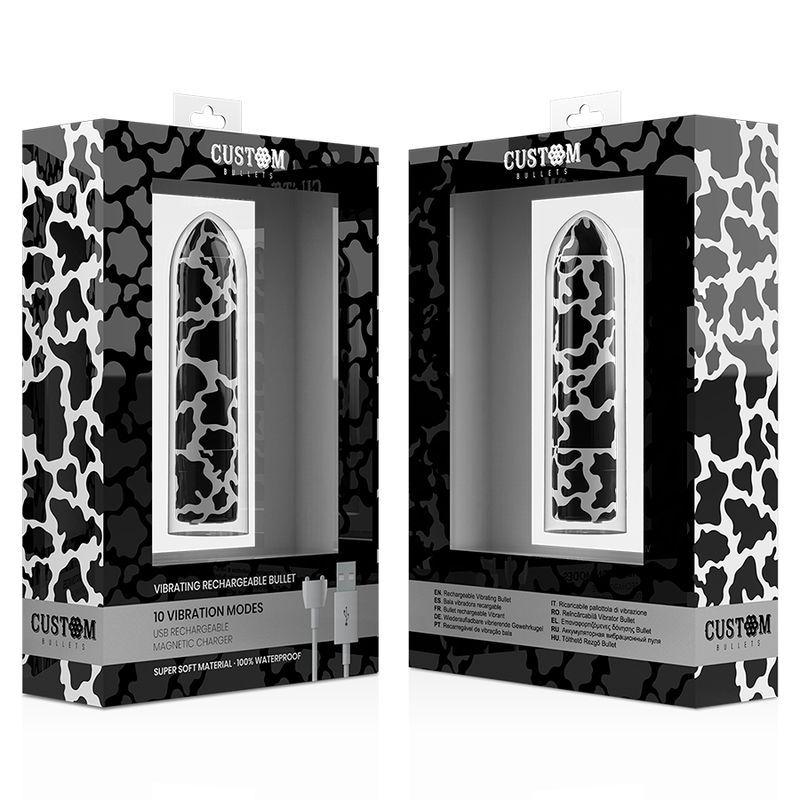 Uovo Vibrante Ricaricabile Custom Bullets Mucca — 10 Modalità