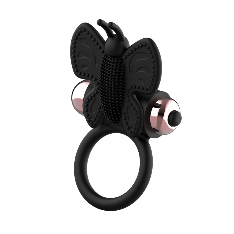 Anello Fallico Vibrante Coquette Chic Desire — Nero/Oro