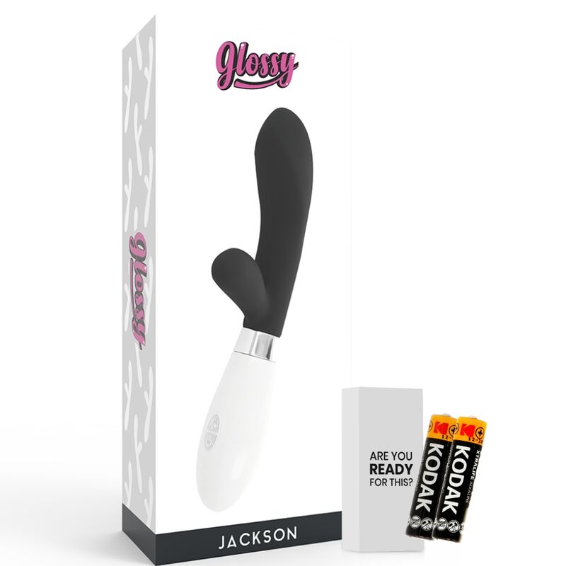 Vibratore Rabbit Glossy Jackson — Silicone, 10 Funzioni, Nero
