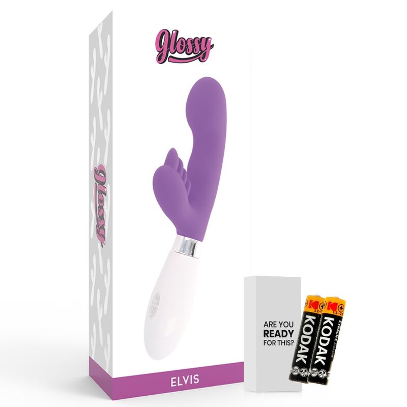 Vibratore Rabbit Glossy Elvis — Silicone, 10 Funzioni, Viola