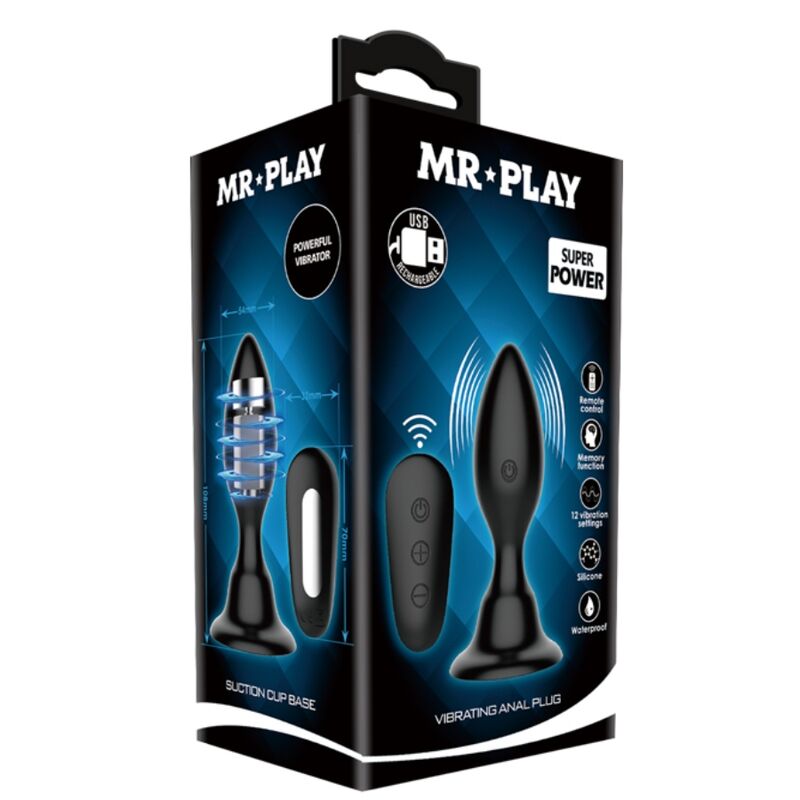 Plug Anale Vibrante con Telecomando Mr Play — 12 Modalità