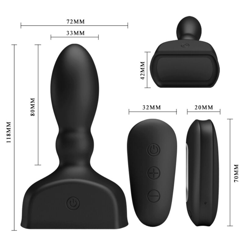Plug Anale Gonfiabile Vibrante Mr Play — con Telecomando