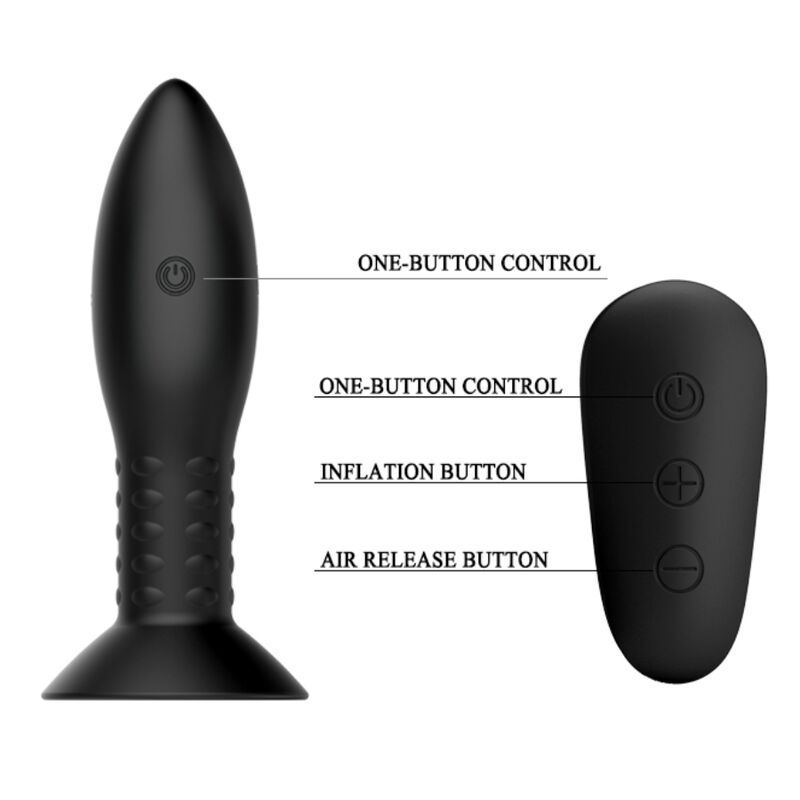 Plug Anale Vibrante con Sfere Rotanti Mr Play — Telecomando