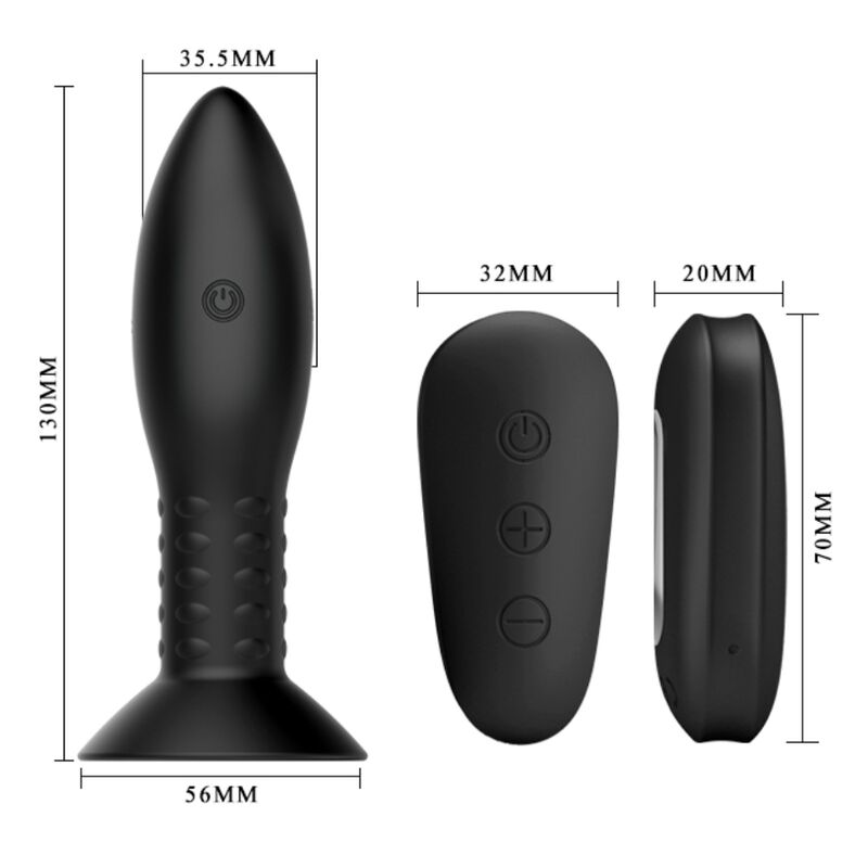 Plug Anale Vibrante con Sfere Rotanti Mr Play — Telecomando