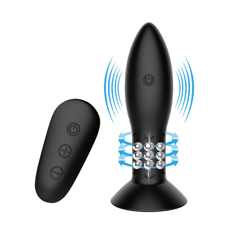 Plug Anale Vibrante con Sfere Rotanti Mr Play — Telecomando