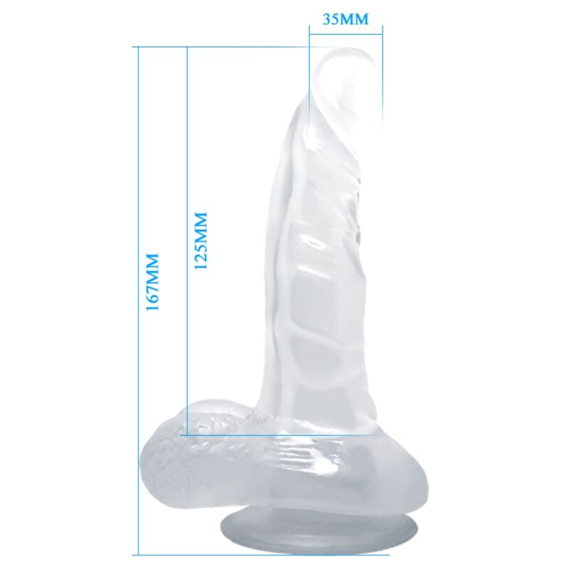 Dildo Realistico con Ventosa Baile — Gelatina, 16.7 cm
