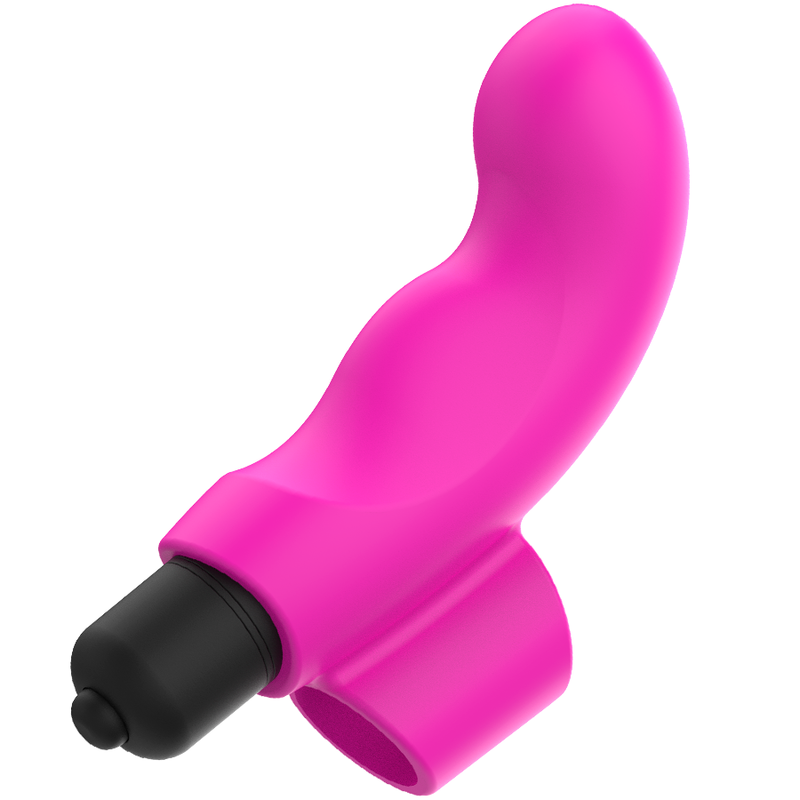 Vibratore da Dito Ohmama — Silicone, 11.000 RPM, Rosa Neon