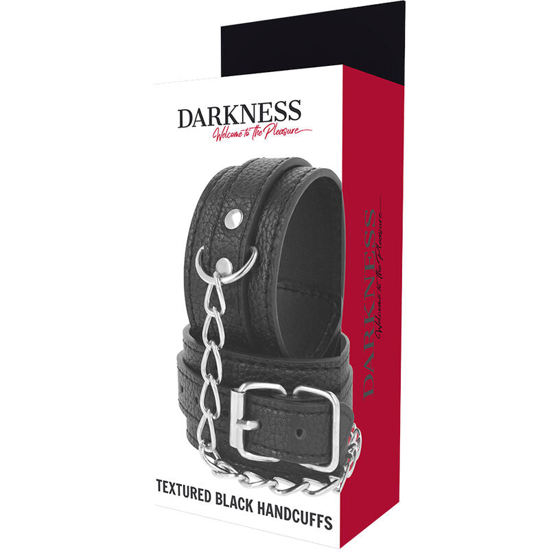 Manette BDSM in Pelle PU Darkness — Regolabili, Nero