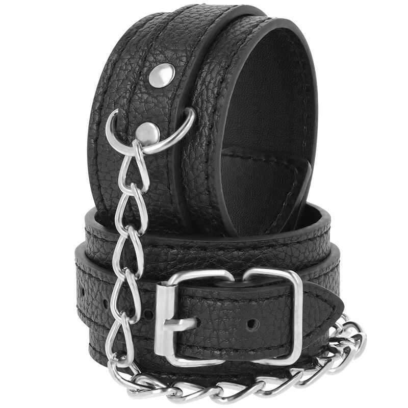Manette BDSM in Pelle PU Darkness — Regolabili, Nero