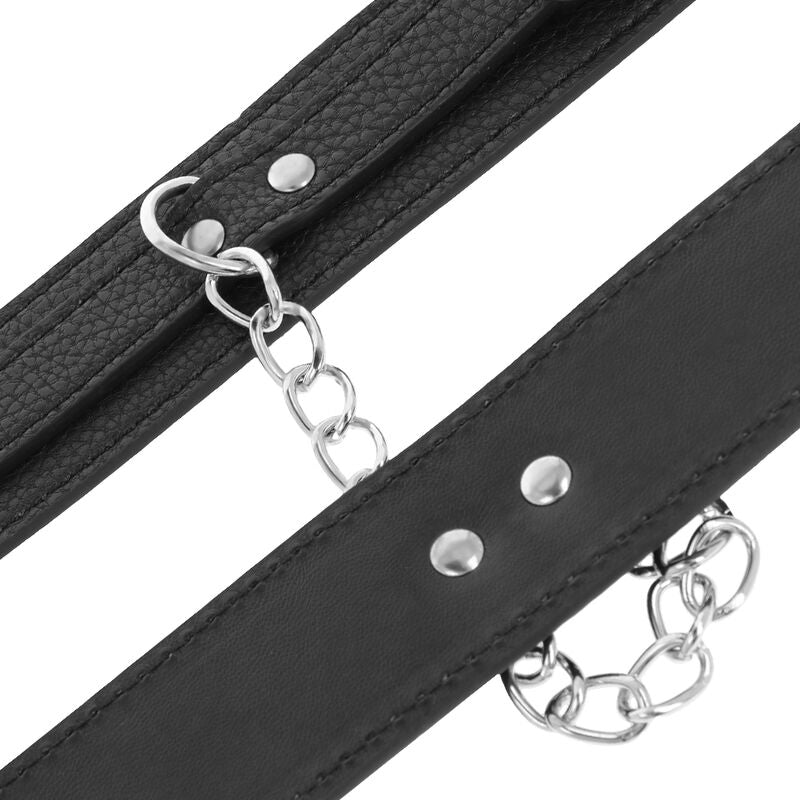 Manette BDSM in Pelle PU Darkness — Regolabili, Nero
