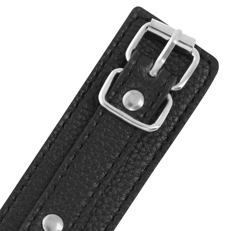 Manette BDSM in Pelle PU Darkness — Regolabili, Nero