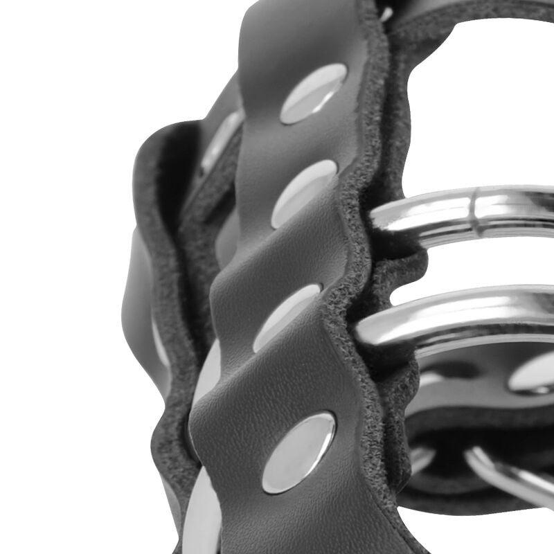 Gabbia di Castità in Pelle Vegana Darkness — con Serratura