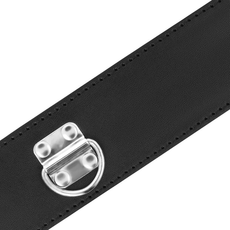 Collare BDSM con Lucchetto Darkness — Neoprene e Puleather