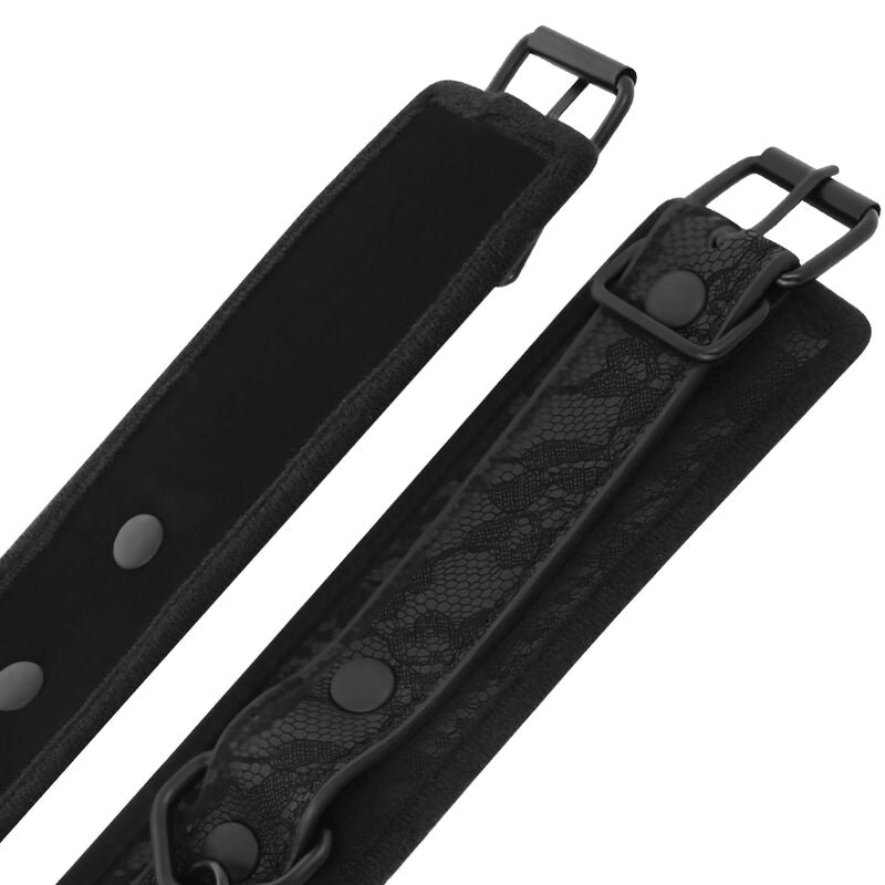 Manette BDSM Darkness Broccato Nero — Regolabili
