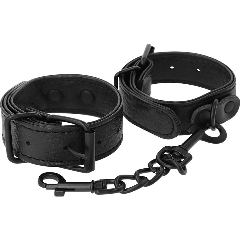 Manette BDSM Large Darkness — Cinturino Sottile, Interno Morbido