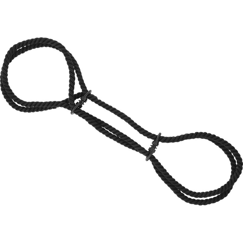 Manette Bondage in Corda di Cotone Darkness — Polsini o Caviglie
