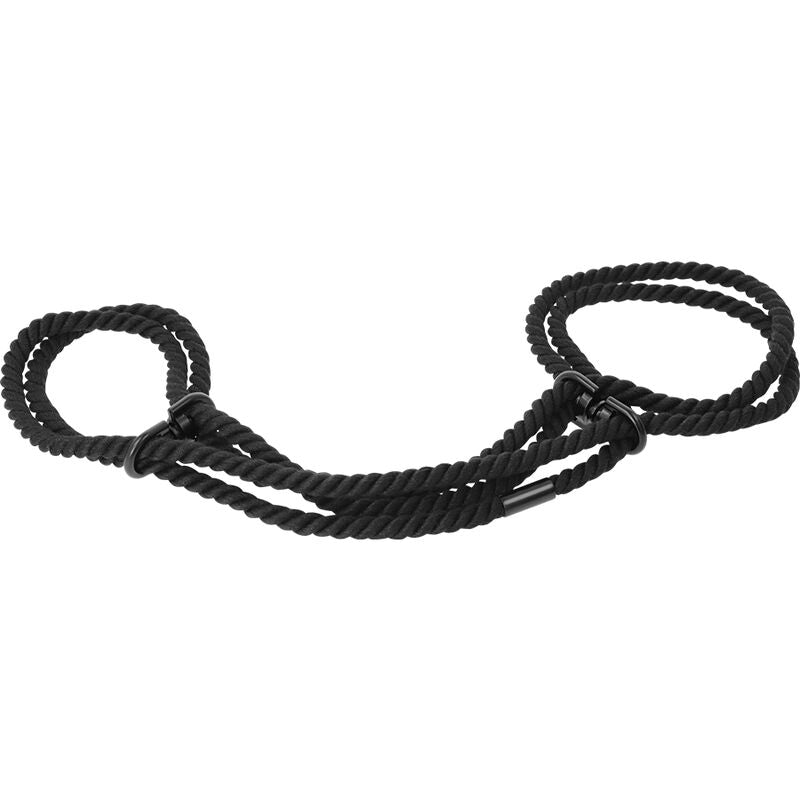 Manette Bondage in Corda di Cotone Darkness — Polsini o Caviglie