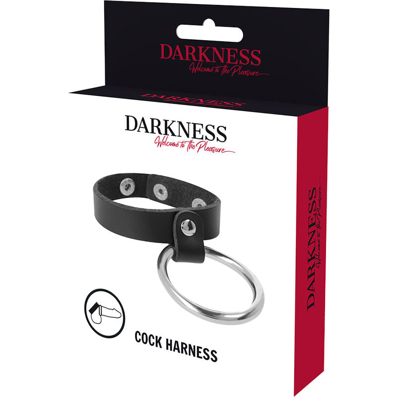 Anello Fallico Metallo Pene e Testicoli Darkness BDSM