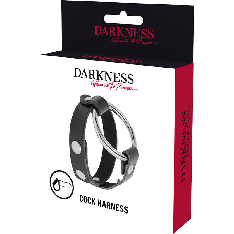 Anello Fallico BDSM per Pene e Testicoli Darkness — Metallo