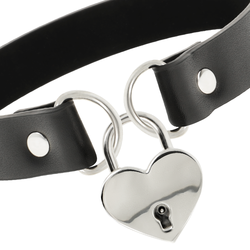 Collare BDSM Fetish Coquette Chic Desire — Pelle Vegana, 40 cm