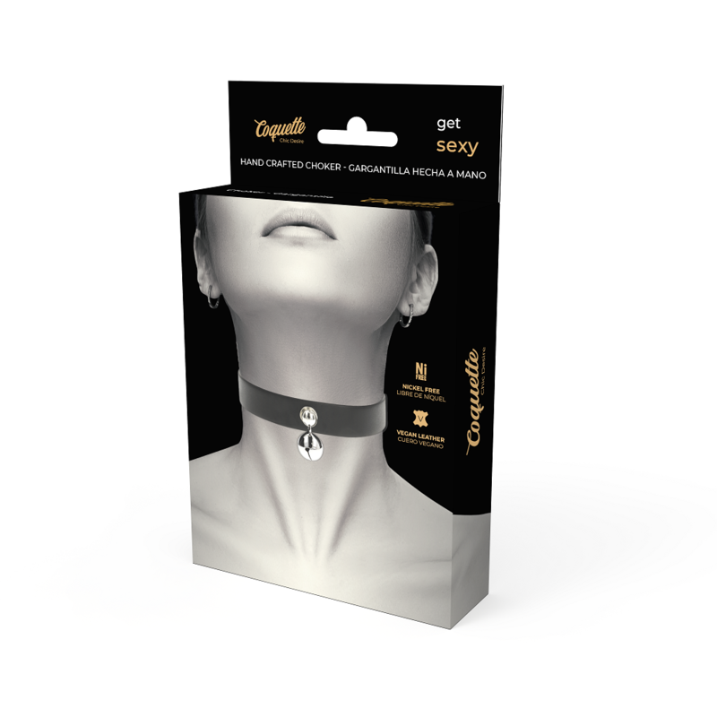 Collare BDSM con Sonaglio Coquette Chic Desire — Pelle Vegana