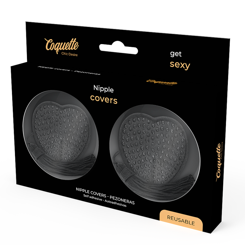 Copricapezzoli Autoadesivi Coquette Chic Desire — Neri