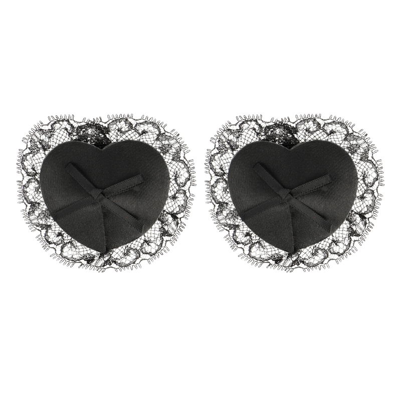Copricapezzoli in Pizzo Autoadesivi Coquette Chic Desire — Nero