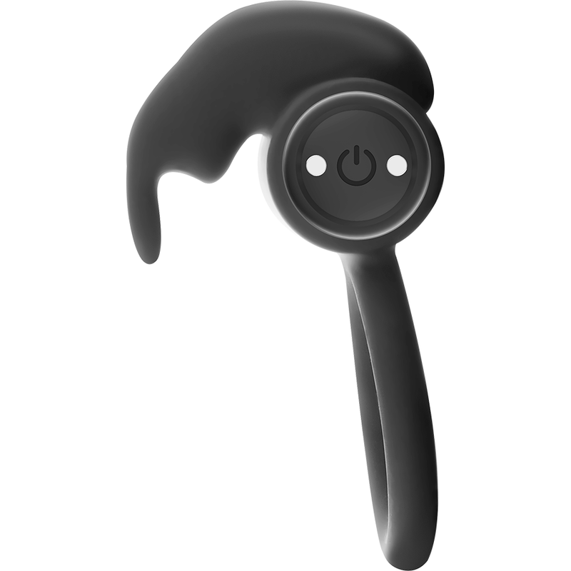 Anello Fallico Vibrante Black&Silver Burton — 10 Modalità, Nero