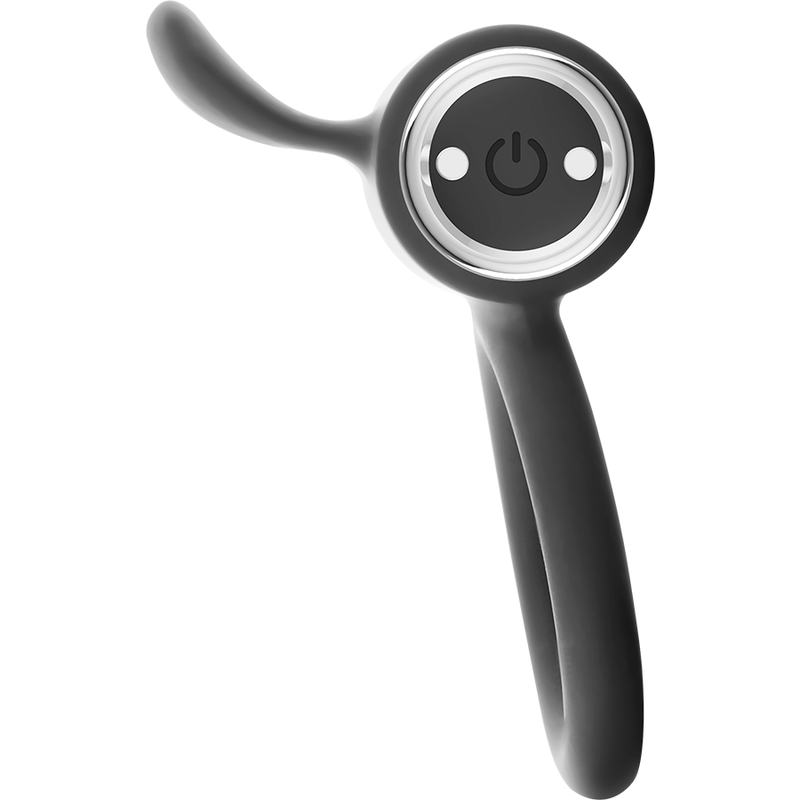 Anello Fallico Vibrante Black&Silver Cameron — Argento
