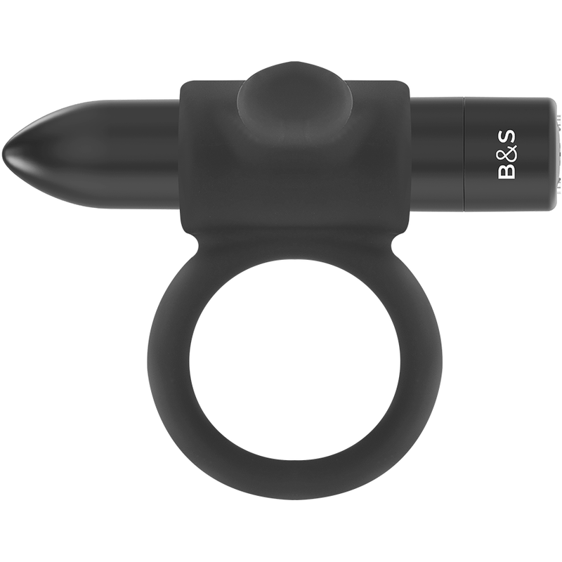 Anello Fallico Vibrante Black&Silver Cameron — Ricaricabile