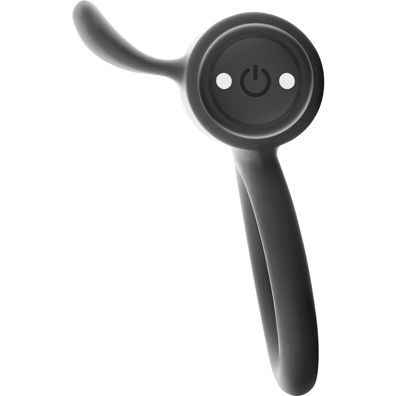 Anello Fallico Vibrante Black&Silver Cameron — Ricaricabile