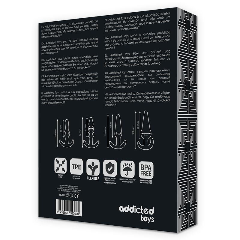 Kit Plug Anale Addicted Toys — Set 4 Pezzi