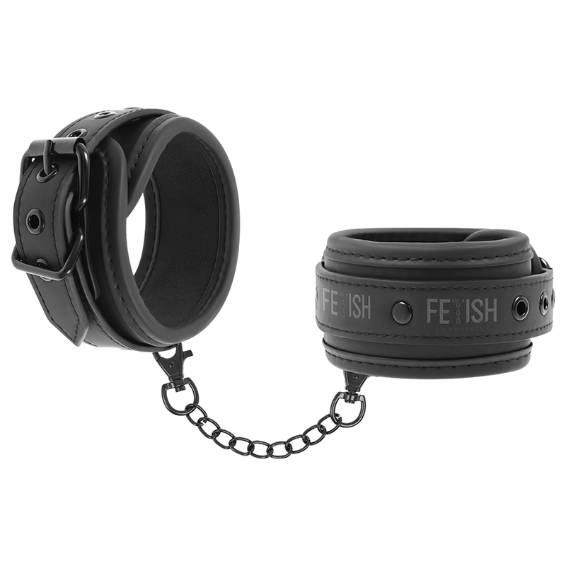 Manette BDSM in Pelle Vegana Fetish Submissive — Fodera Morbida