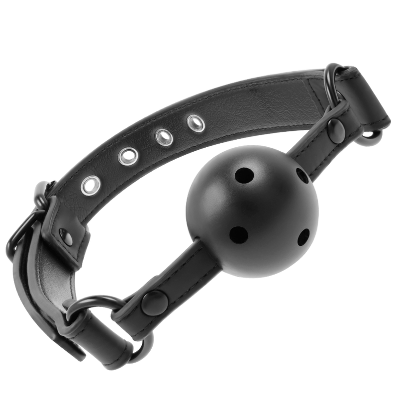 Bavaglio BDSM in Pelle Vegana Fetish Submissive — Ball Gag 4,5 cm