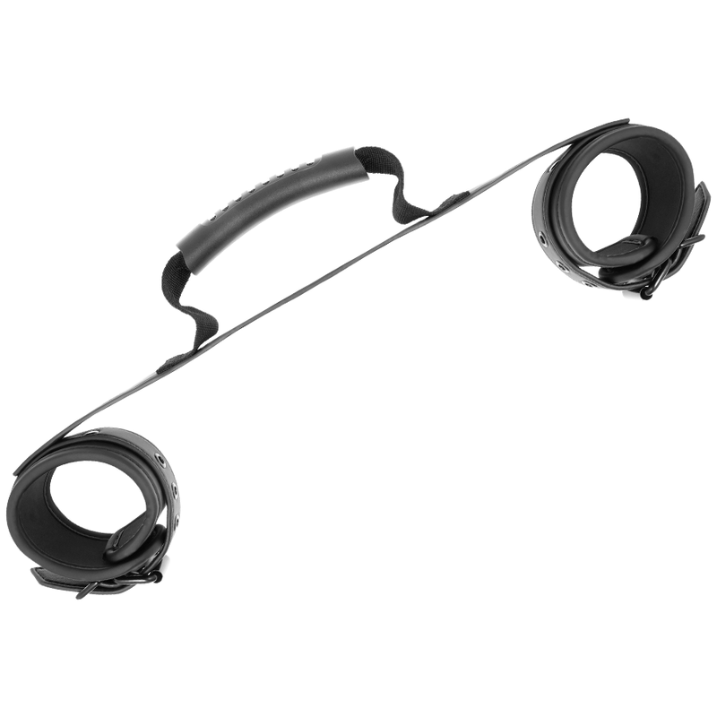 Manette BDSM in Pelle Vegana Fetish Submissive — con Maniglia