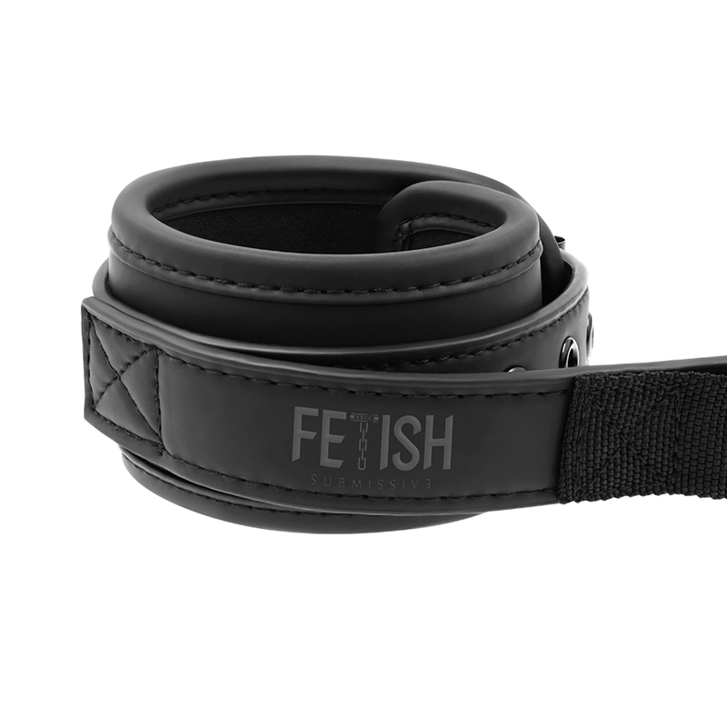 Manette BDSM in Pelle Vegana Fetish Submissive — con Maniglia