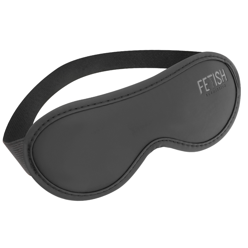 Maschera BDSM in Pelle Vegana Fetish Submissive — Con Fodera