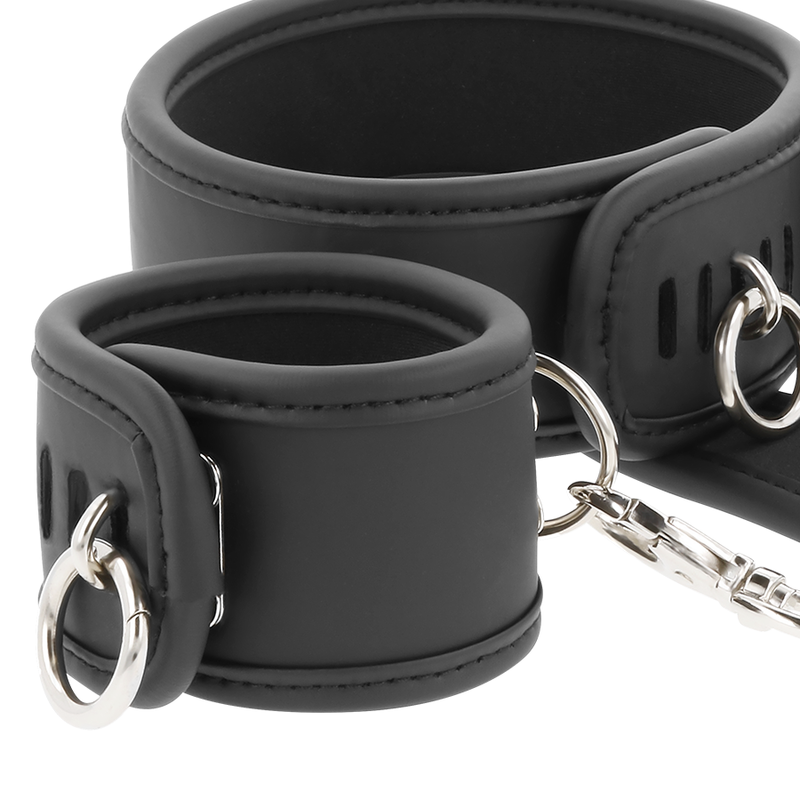 Kit Bondage Collana e Manette Fetish Submissive — Pelle Vegana