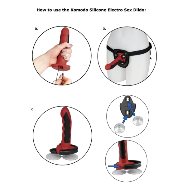 Dildo Elettrostimolazione ElectraStim Komodo — Silicone Fusion