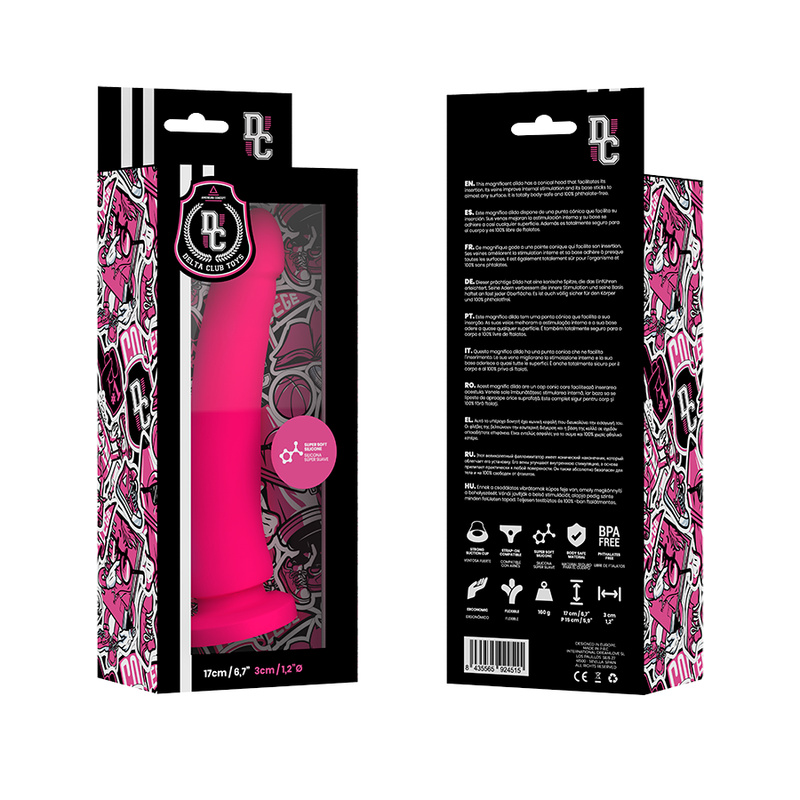 Dildo in Silicone Medicale Delta Club — 17 cm, Rosa