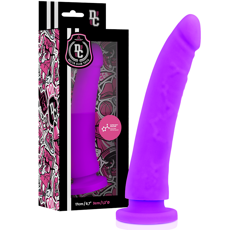 Dildo in Silicone Medicale Delta Club — 17 cm, Lilla