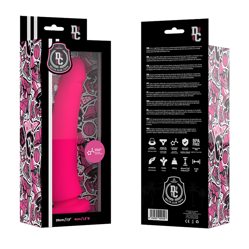 Dildo in Silicone Medicale Delta Club — 20 cm, Rosa