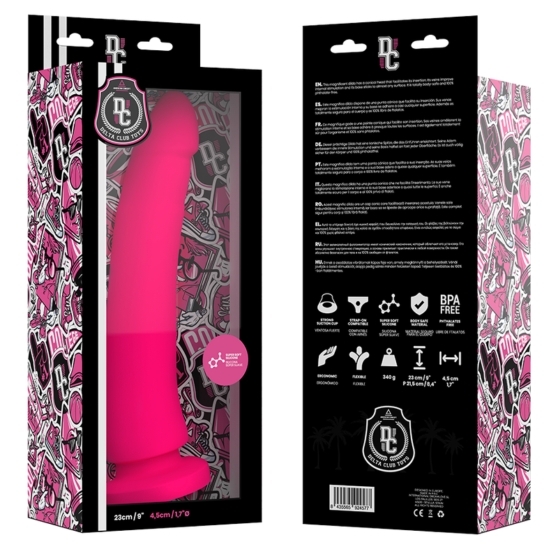 Dildo in Silicone Medicale Delta Club — 23 cm, Rosa