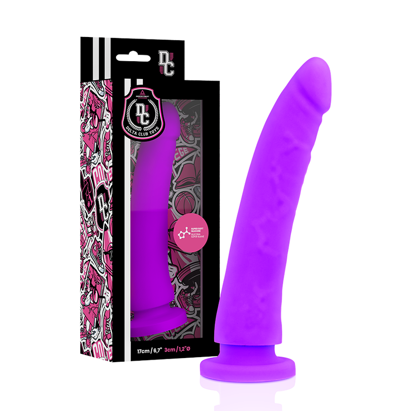 Imbracatura con Dildo in Silicone Delta Club — Viola 17 cm