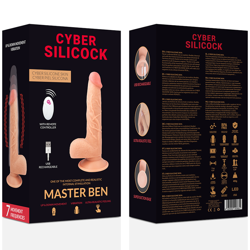Dildo Realistico Vibrante Cyber Silicock Realistic Master — 23 cm