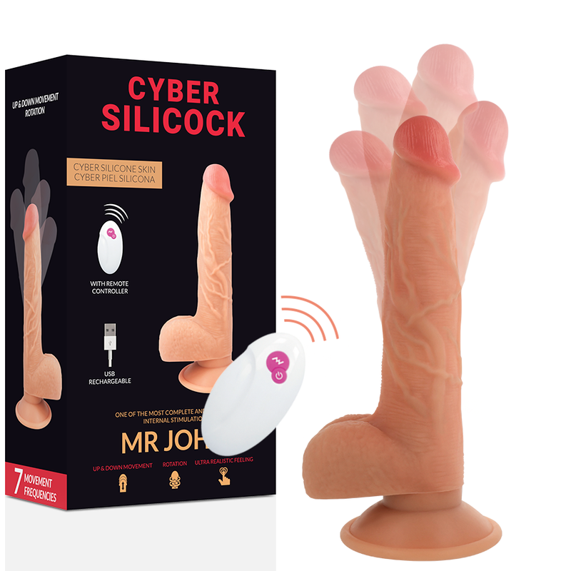 Dildo Realistico Vibrante Cyber Silicock Mr John — 24 cm
